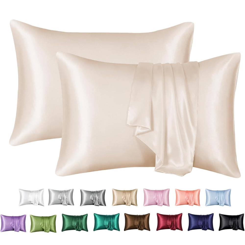 Satin Pillowcase Silk - 2 عبوة من كيس وسادة الساتان