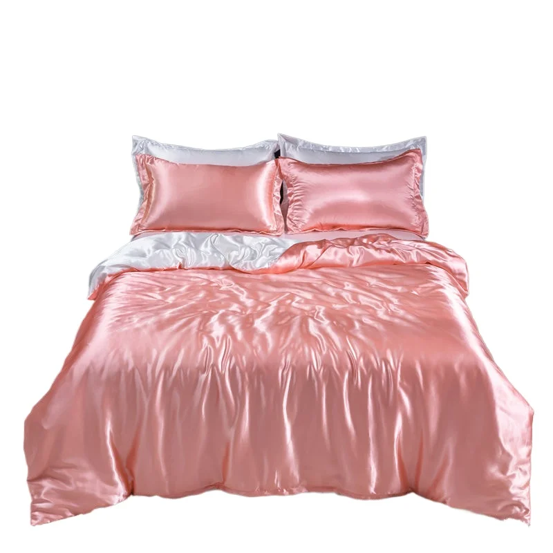 Satin Pillowcase Silk - الشمال الحرير طقم سرير مع غطاء
