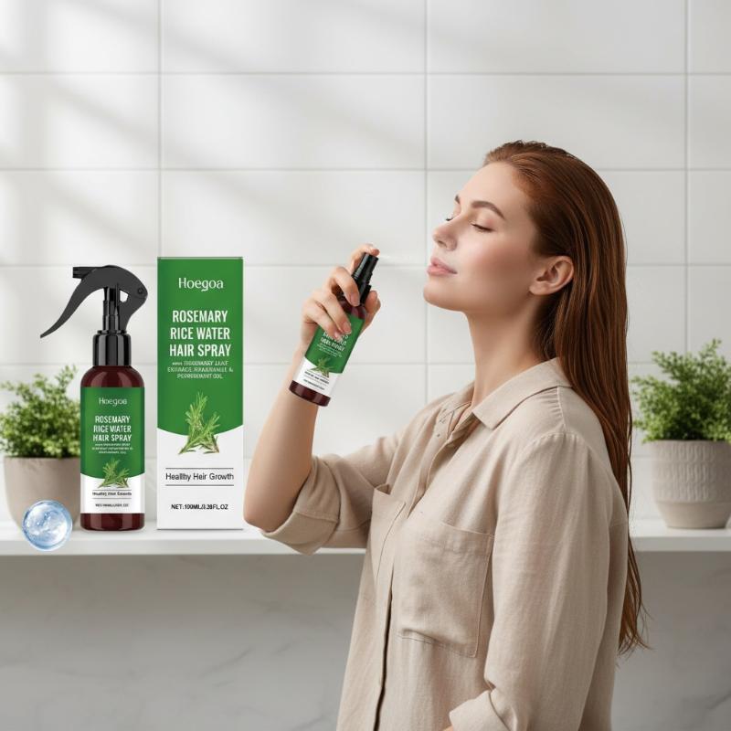 Hair Care With Rice Water - بخاخ إكليل الجبل لنمو الشعر مع