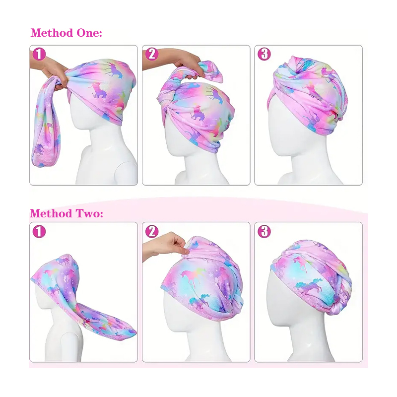 Hair Turban Towel - منشفة شعر ماصة للماء سريعة الجفاف