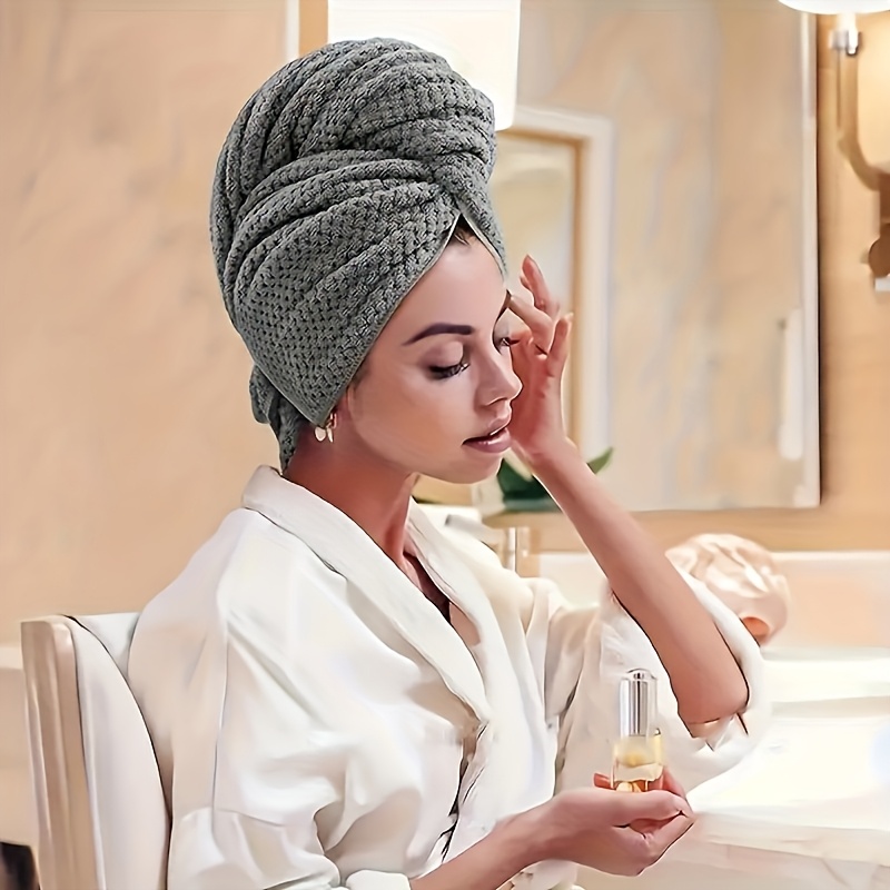 Hair Turban Towel - منشفة شعر سريعة الجفاف للنساء متوافقة