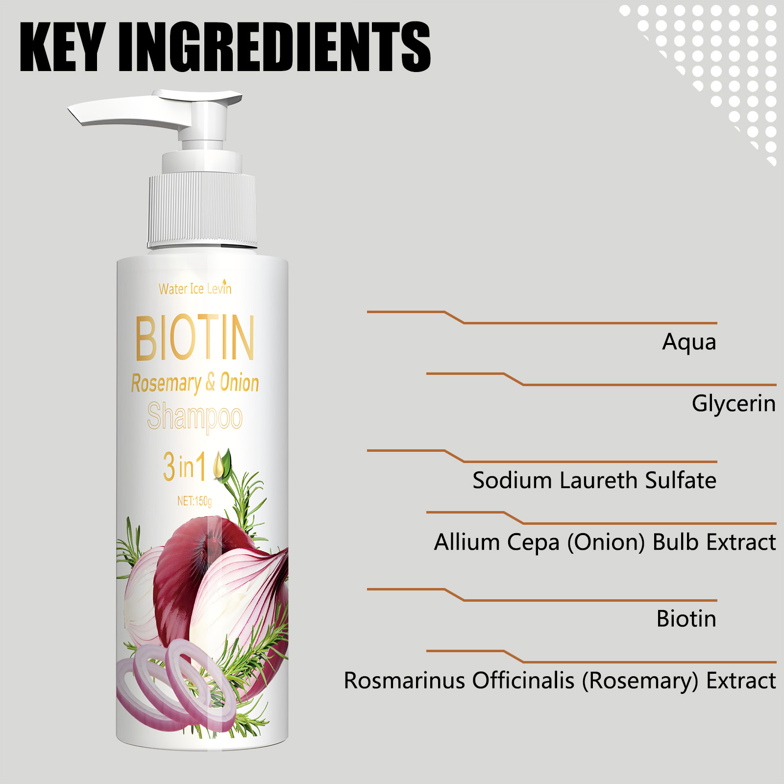 شامبو بيوتين روزماري وبصل 3 في - مراجعة Biotin Shampoo Thickening وسعره