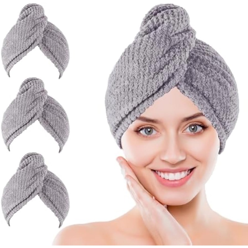 منشفة شعر فائقة الامتصاص سريعة - مراجعة Hair Turban Towel وسعره