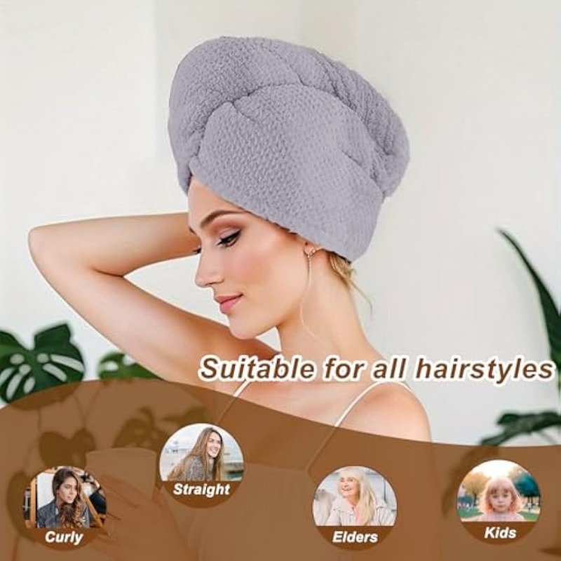 منشفة شعر فائقة الامتصاص سريعة - مراجعة Hair Turban Towel وسعره