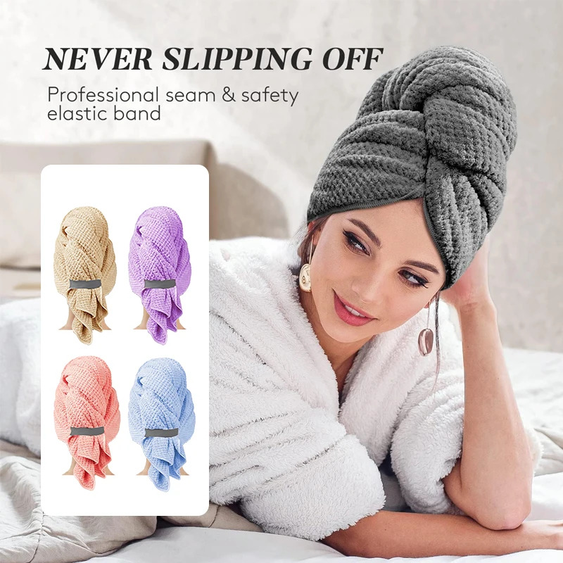 منشفة شعر من الألياف الدقيقة ف - مراجعة Hair Turban Towel وسعره