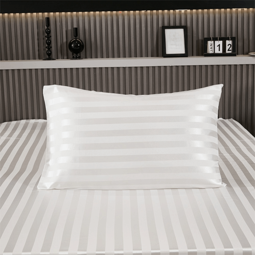 غطاء وسادة مستطيل من الساتان ا - مراجعة Satin Pillowcase Silk وسعره