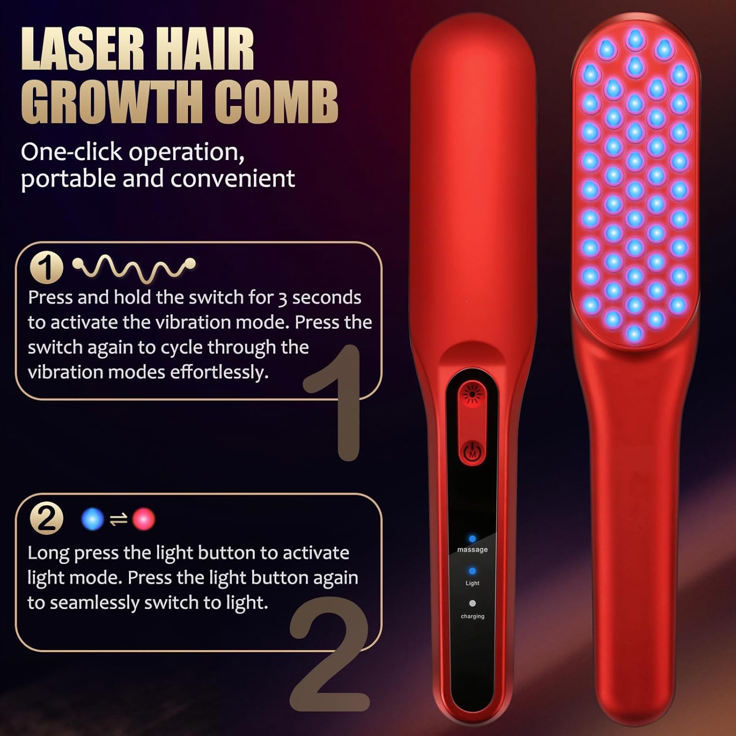 مشط نمو الشعر بالليزر، علاج نم - مراجعة Hair Care Elseve وسعره