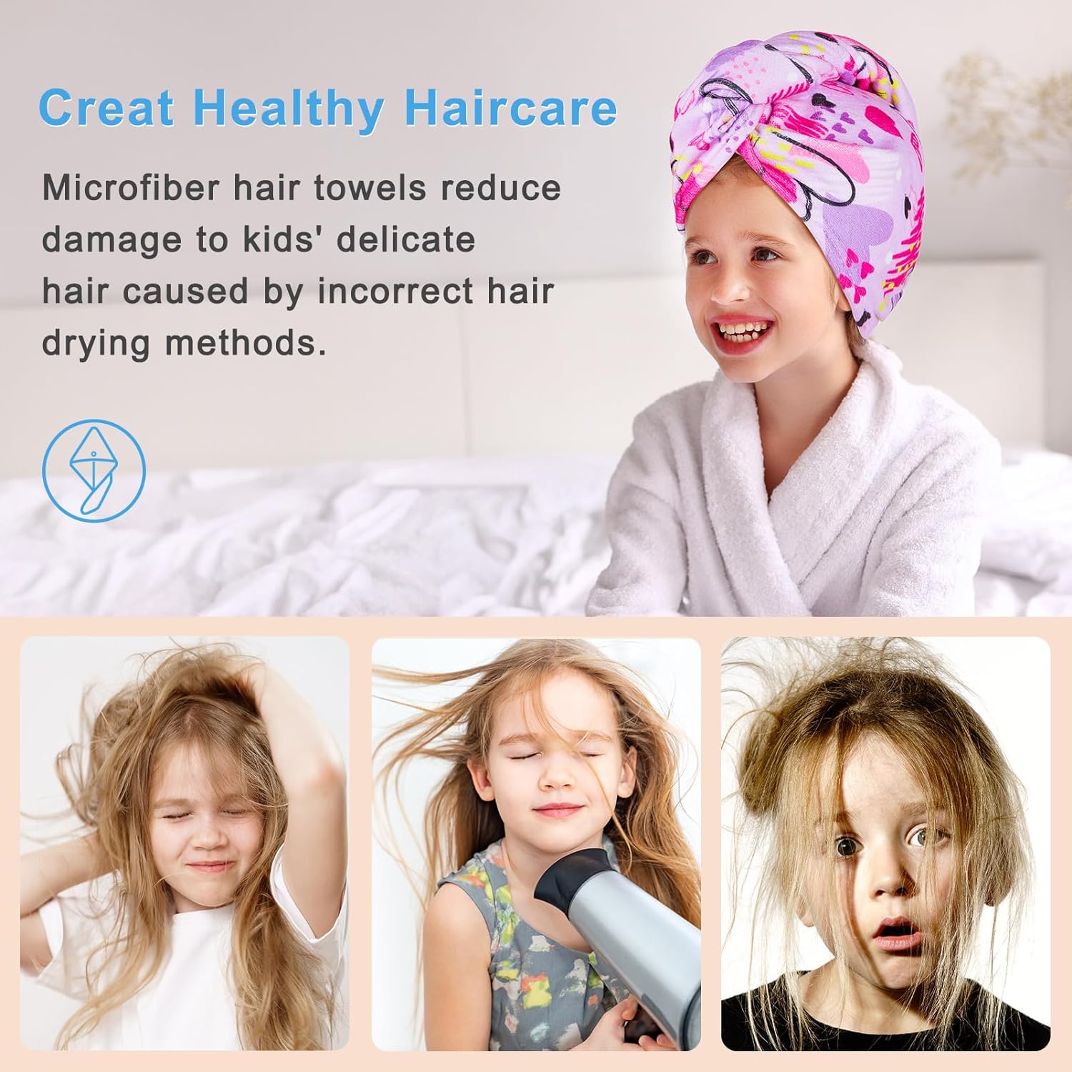 منشفة شعر ماصة للماء سريعة الج - مراجعة Hair Turban Towel وسعره