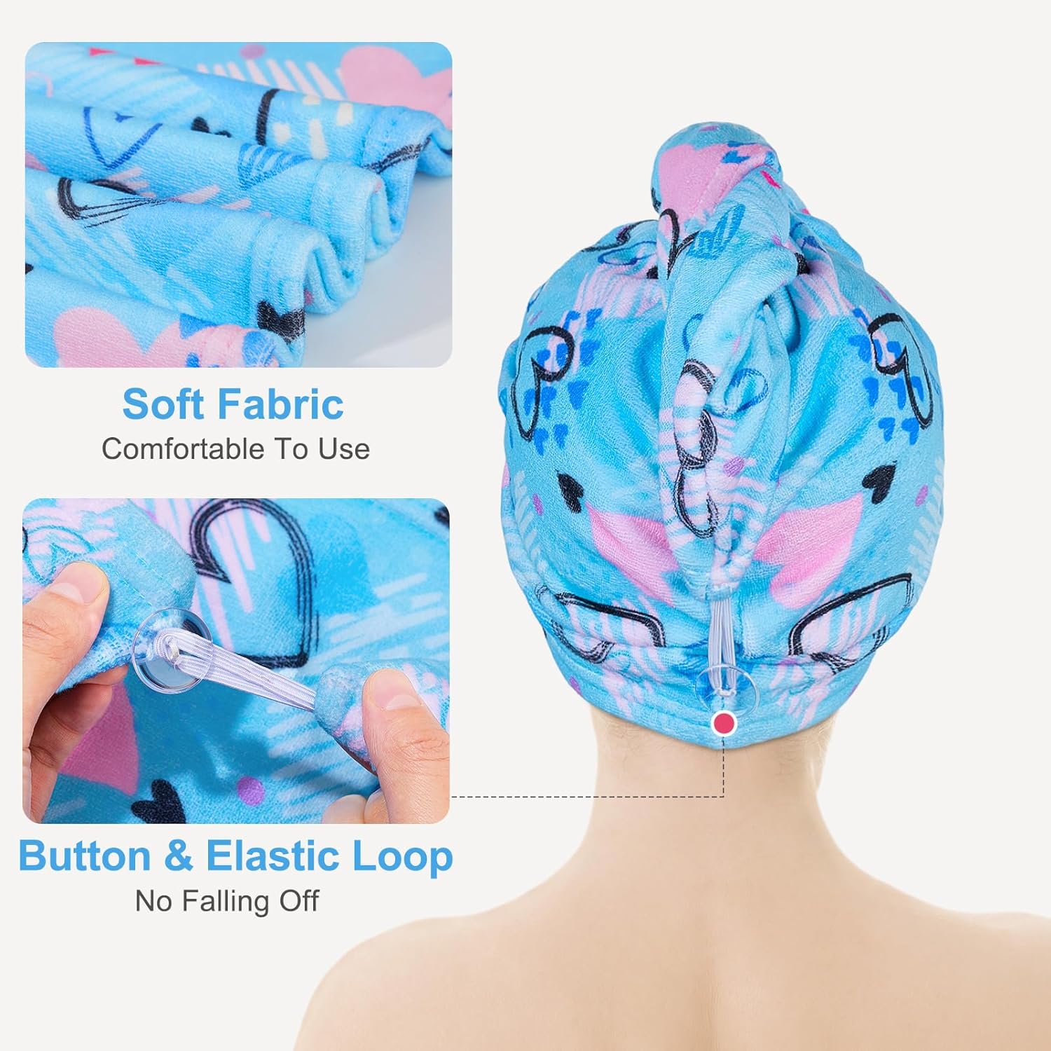 منشفة شعر ماصة للماء سريعة الج - مراجعة Hair Turban Towel وسعره