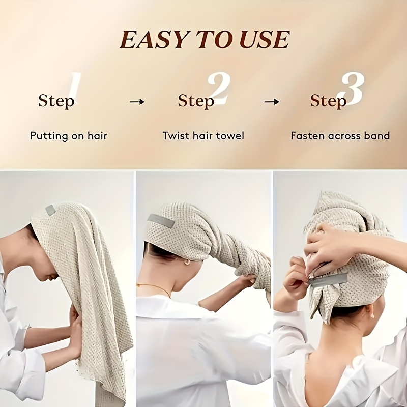 منشفة شعر سريعة الجفاف للنساء  - مراجعة Hair Turban Towel وسعره