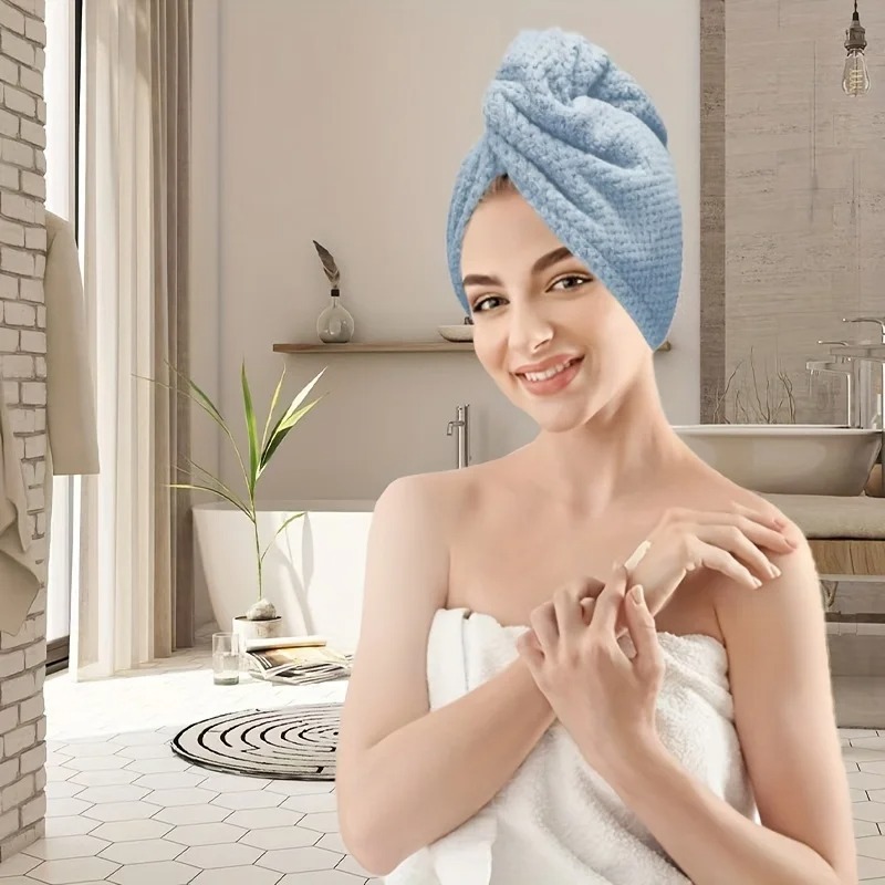 منشفة شعر سريعة الجفاف للنساء  - مراجعة Hair Turban Towel وسعره