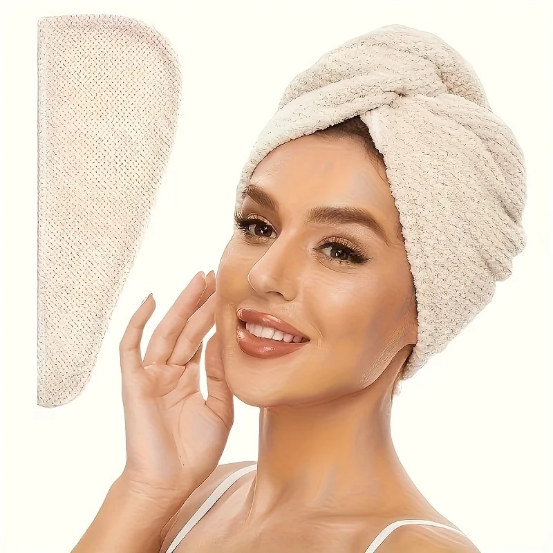 منشفة شعر سريعة الجفاف للنساء  - مراجعة Hair Turban Towel وسعره