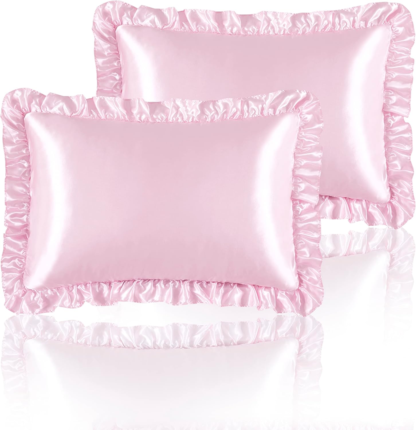 قطعتان من أغطية الوسائد المصنو - مراجعة Satin Pillowcase Silk وسعره