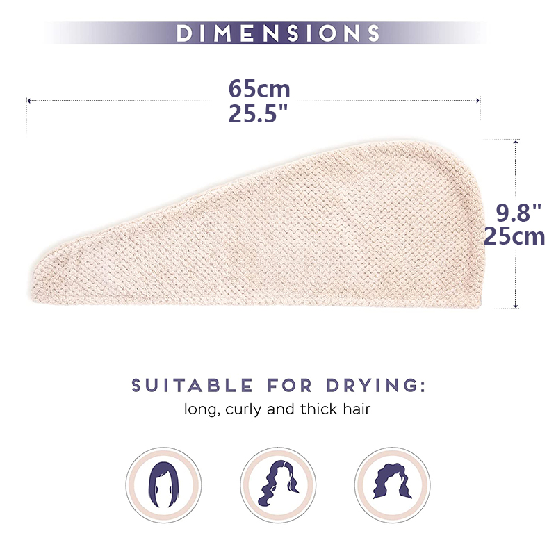 منشفة شعر جاف للنساء (غطاء شعر - مراجعة Hair Turban Towel وسعره