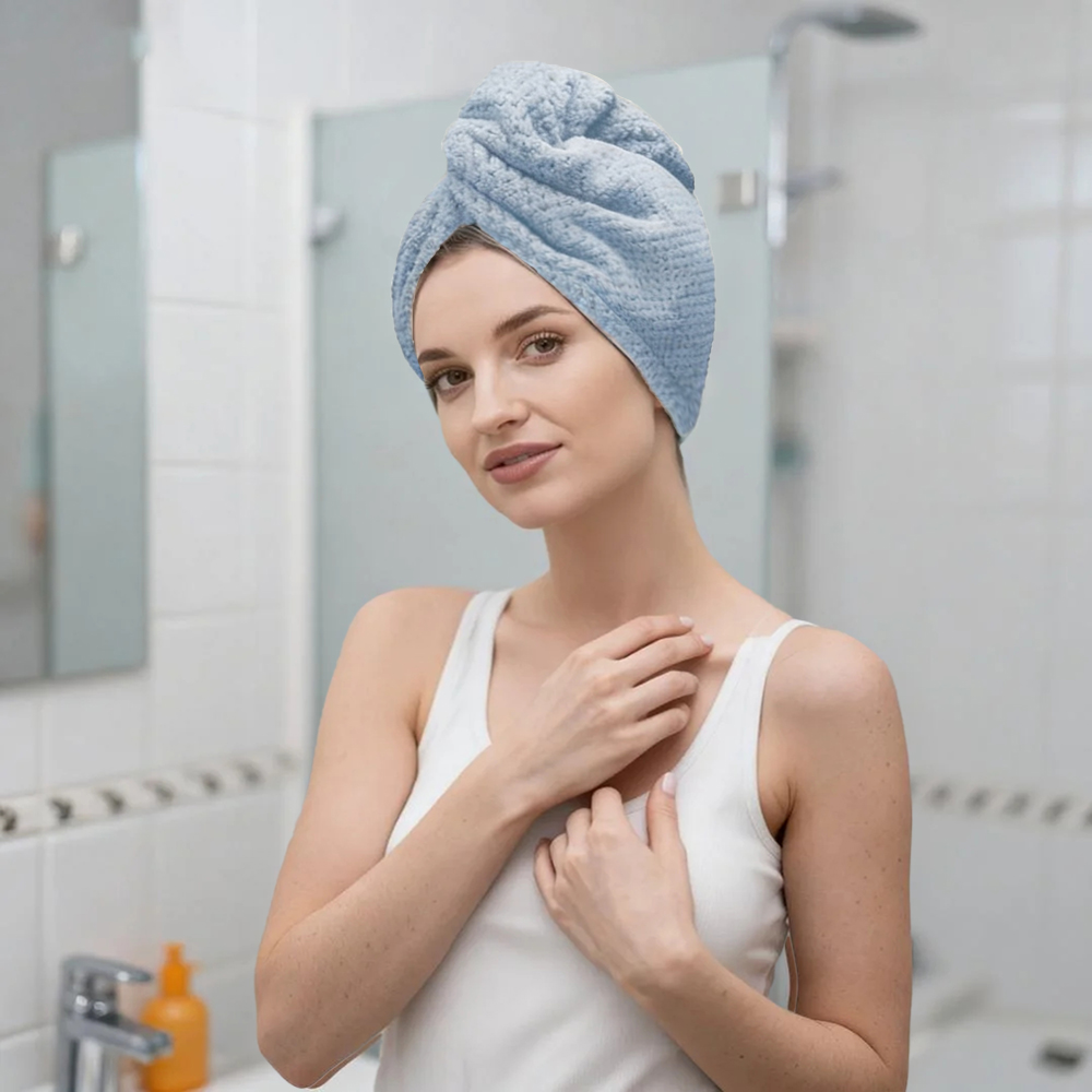 منشفة شعر جاف للنساء (غطاء شعر - مراجعة Hair Turban Towel وسعره